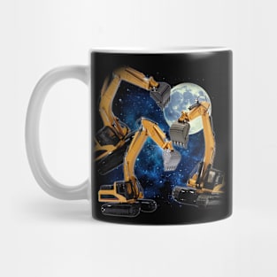 Construction Conqueror Excavator Dreams, Tee Talk Triumph for Builders Mug